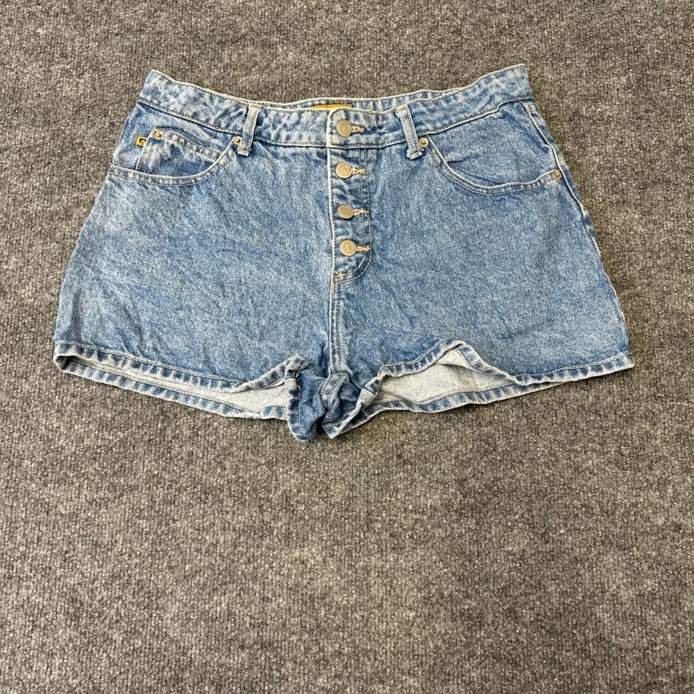 Blue Asphalt Denim Shorts Womens Size 13 Light Wash High Waisted Button Fly USA